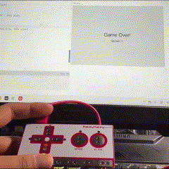 This is a demo of me using makeymakey to try and jump over obstacles.