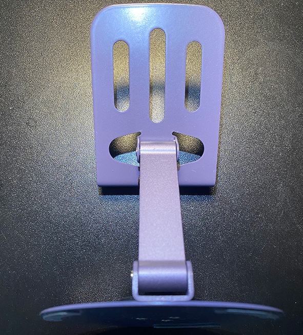 Reverse side of the cell phone holder