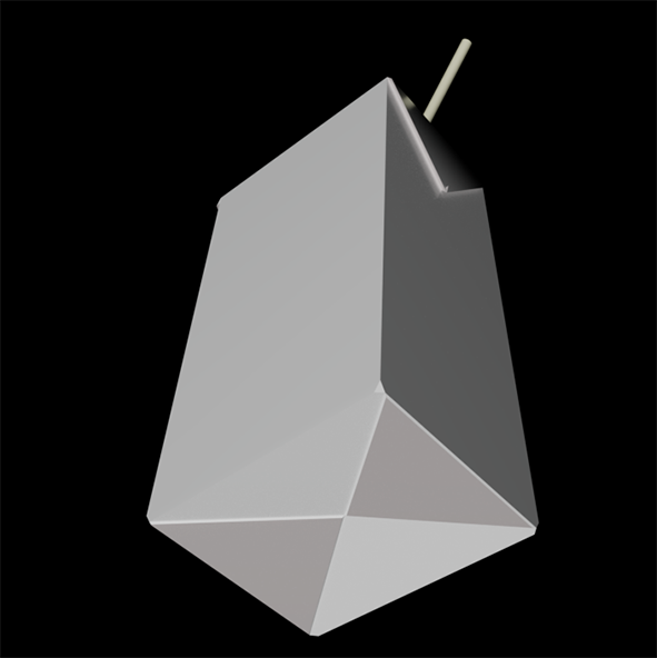 3d modeling rendering of carton drink bottom