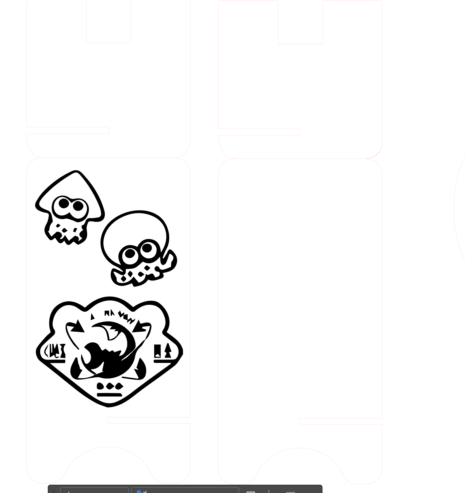 This is the cell phone holder pattern I edited inside AI.