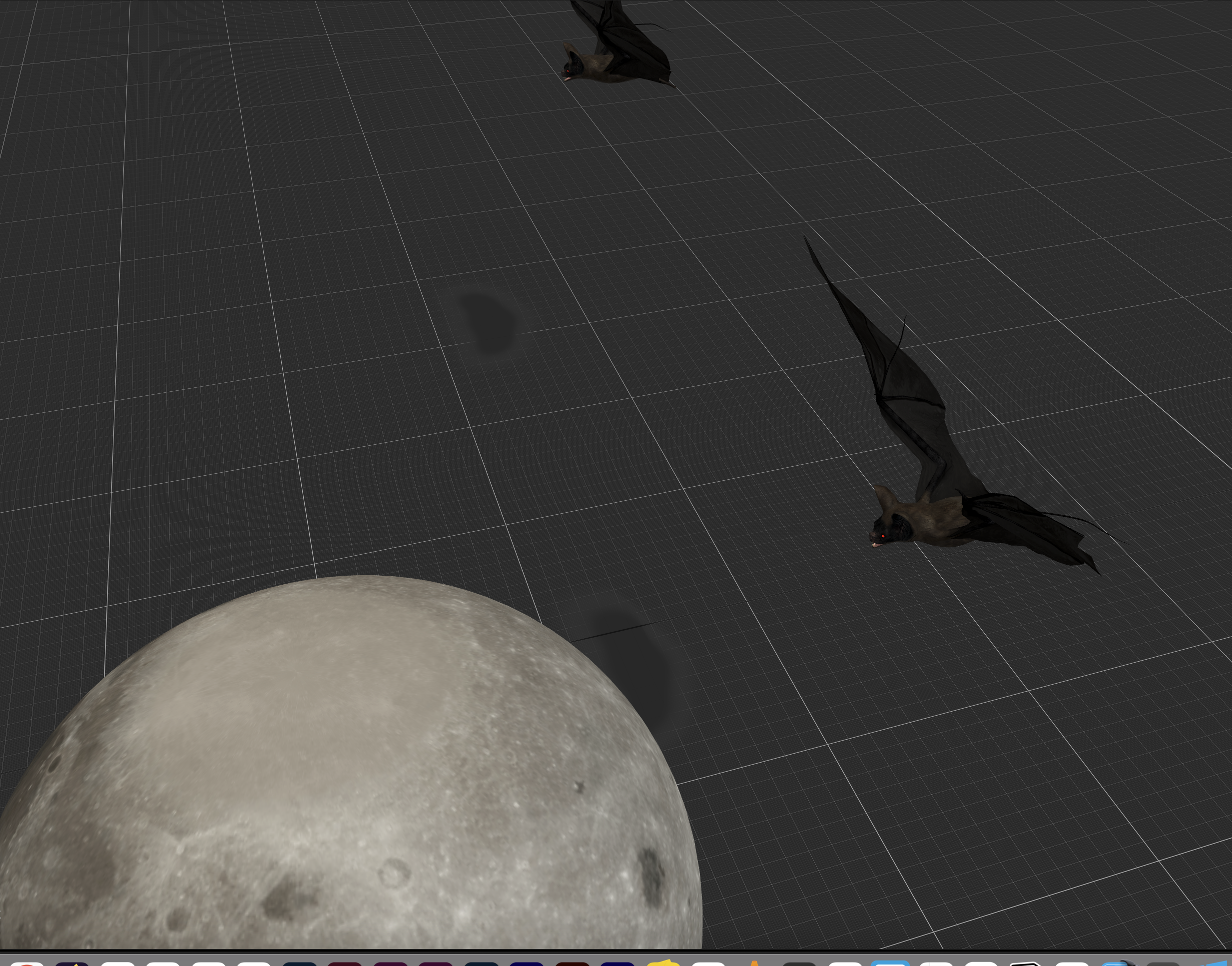 This is the bat material I found online that moves in Aero.